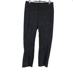 Maeve Twill Pants Women's Black Mid Rise Straight Leg Stretch Ankle Casual Sz 28